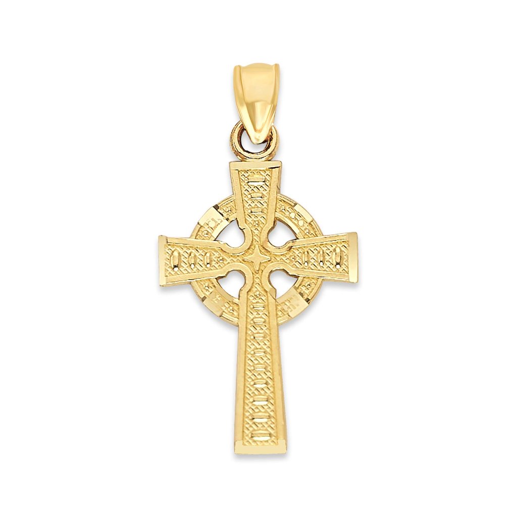 Solid 10k Gold Celtic Cross - Religious Jewelry Gifts For Women